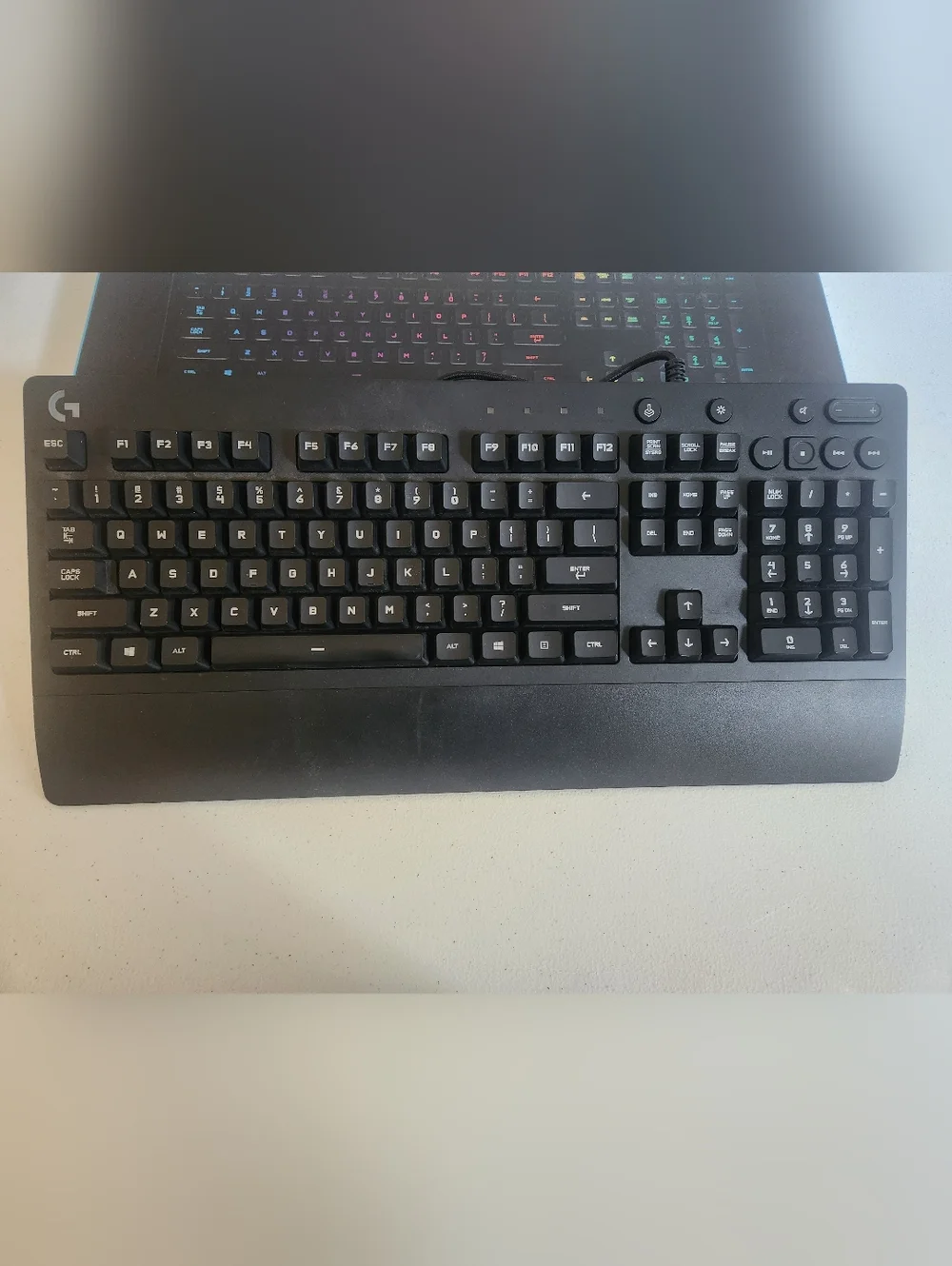 Logitech G213 Prodigy RGB Gaming Keyboard - Black with Cyan Accents